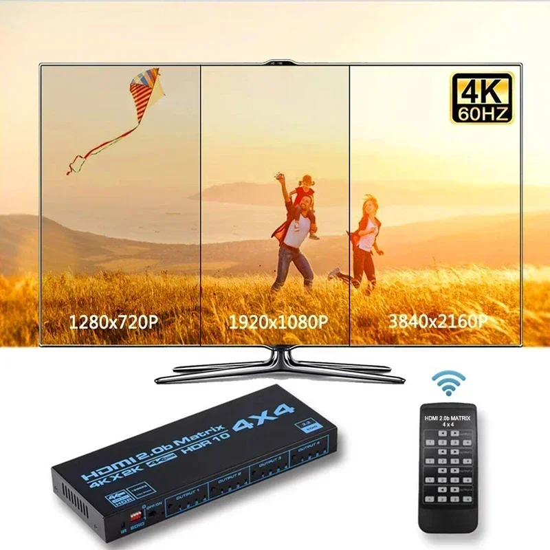 Hdmi Matrix Switch - 4K 60Hz HDMI Matrix 4x4 HDR10