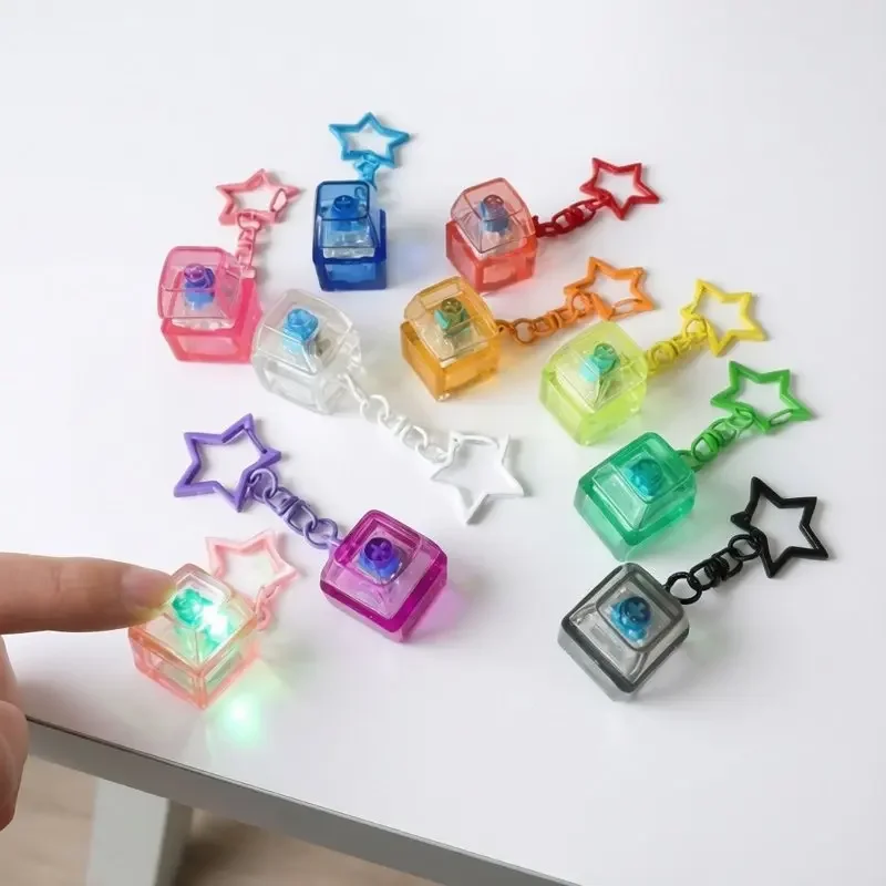Office Technician - Portable Pentagram Mechanical Keyboard Button Keychain