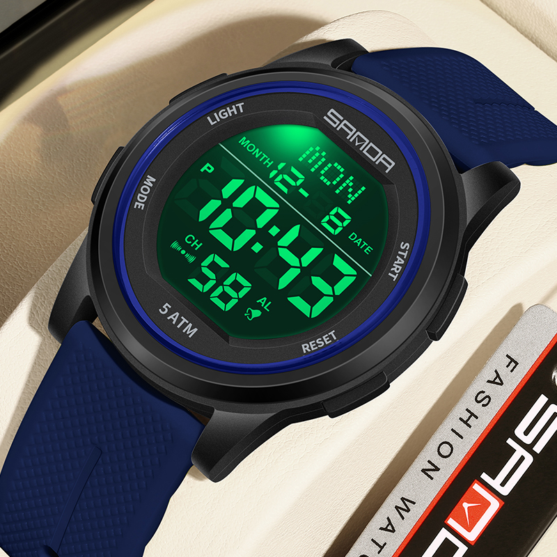 Digital Timer Countdown - SANDA 6182 Sports Electronic Men's Watch