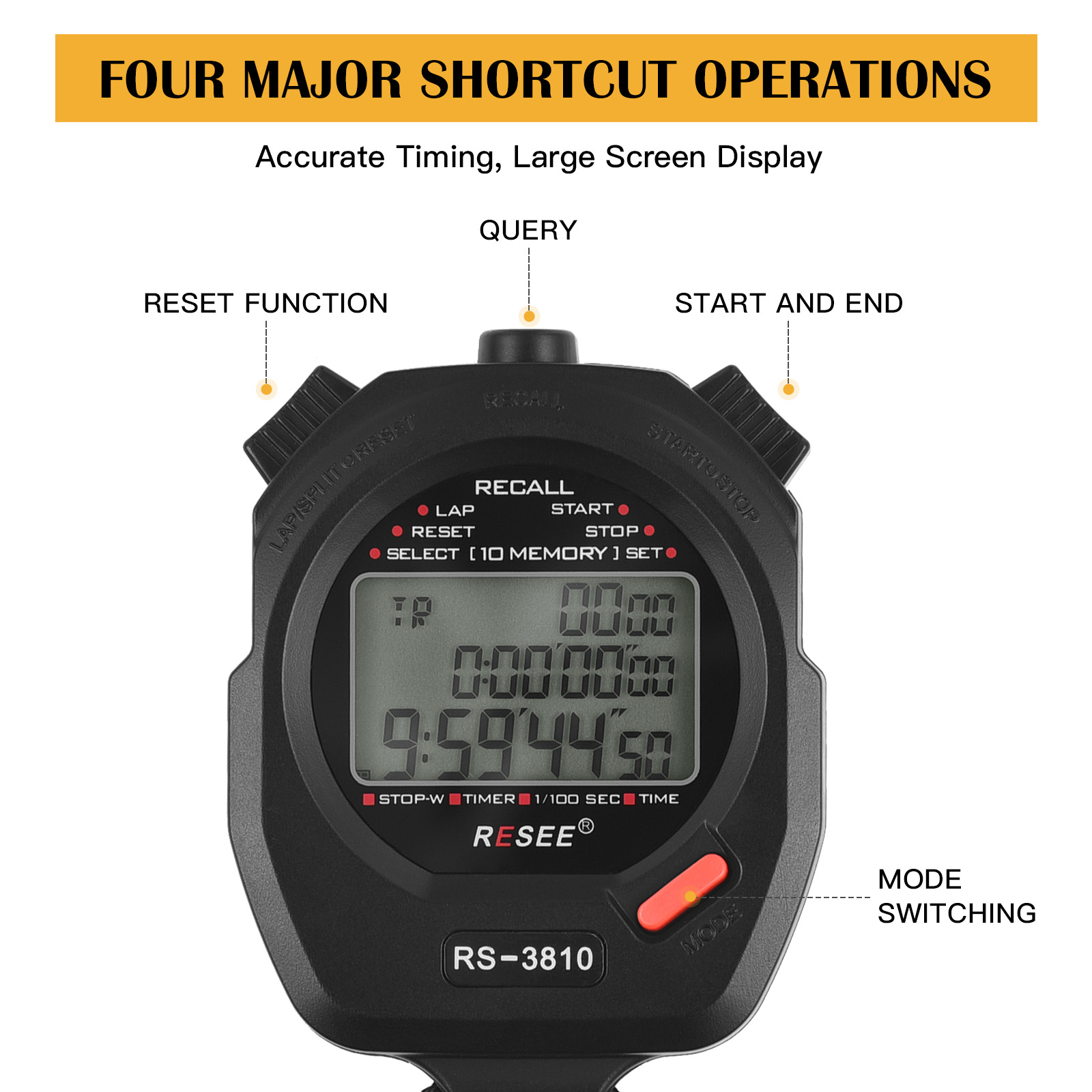 Sports Stopwatch Timer 100 Mem - Digital Timer Countdown review and price