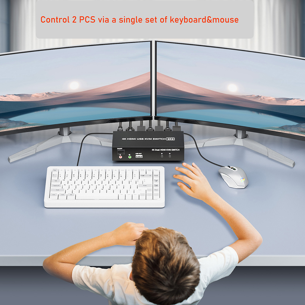 Dual Monitor HDMI KVM Switch 2 - Hdmi Matrix Switch review and price