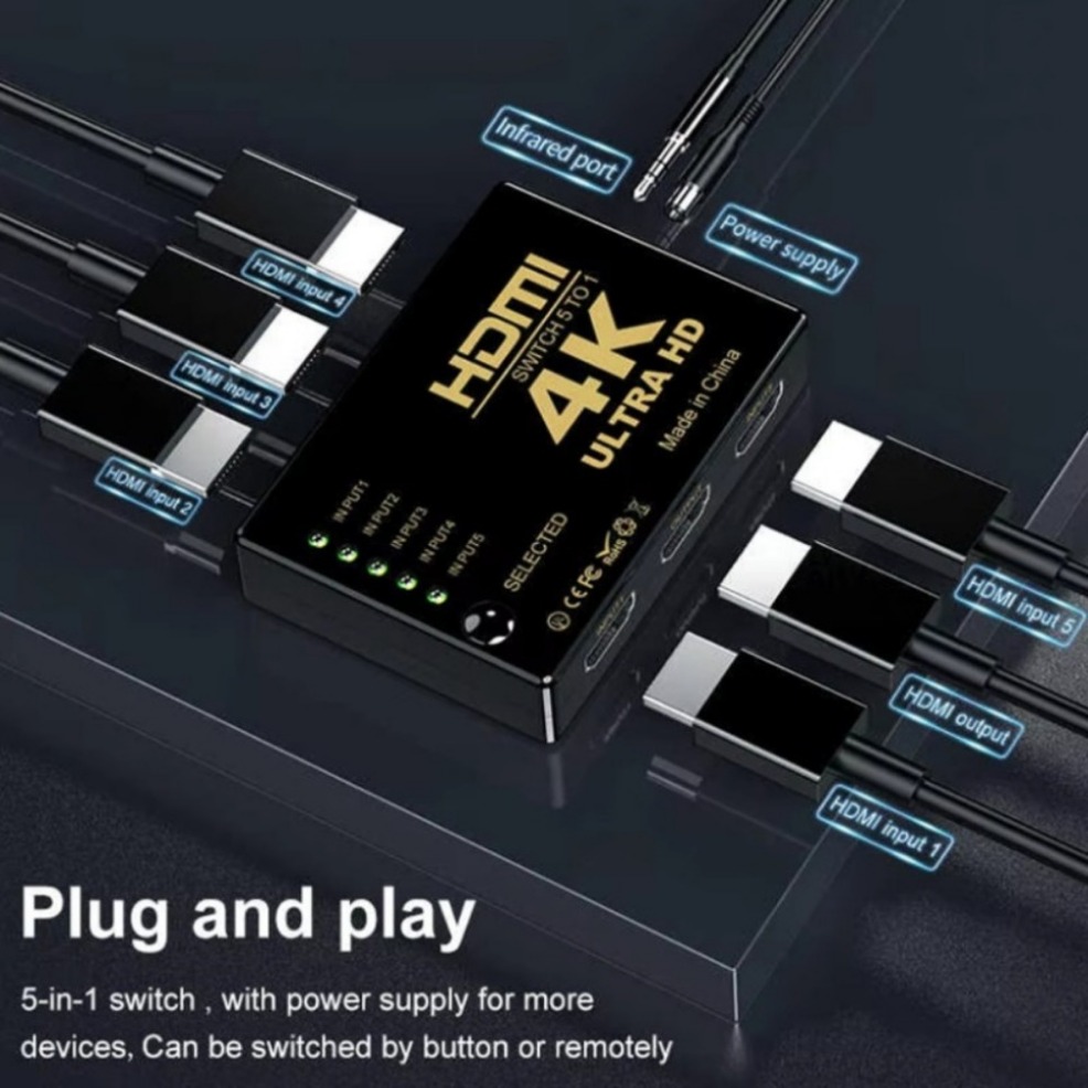 5x1 HDMI Switch HD 4K Video Sw - Hdmi Matrix Switch review and price