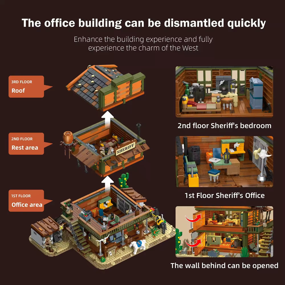 3527pcs Police Office Building - Office Technician review and price