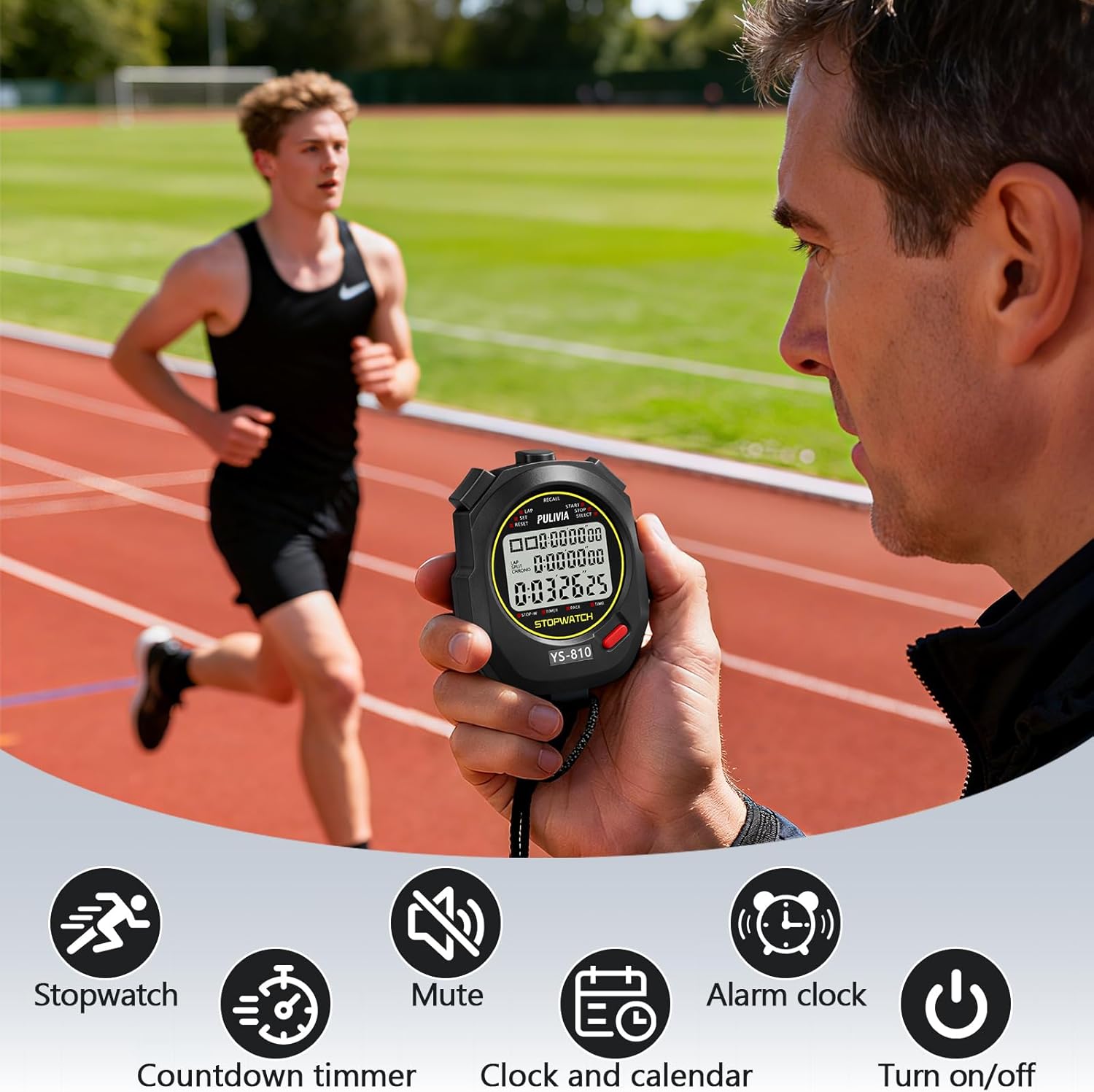 10-Lap Stopwatch for Sports, C - Digital Timer Countdown review and price
